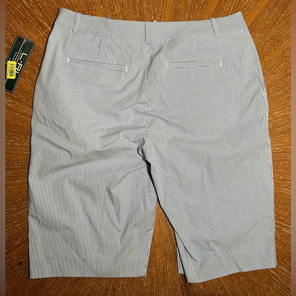 NWT Ralph Lauren Women’s Pin Stripe Bermuda Shorts - Picture 2 of 7